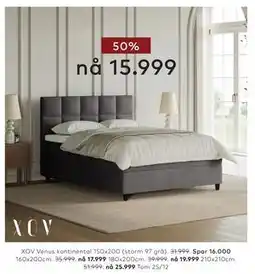 Skeidar XOV Venus kontinental 150x200 (storm 97 grå) tilbud