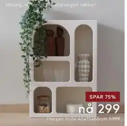 Skeidar Harper hylle 46x15x65cm tilbud