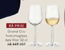 Skeidar Grand Cru hvitvinsglass 6pk Klar 32 cl tilbud