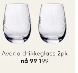 Skeidar Averia drikkeglass 2pk tilbud