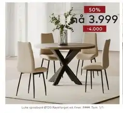 Skeidar Luke spisebord tilbud