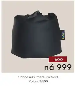 Skeidar Saccosekk medium Sort Polon tilbud