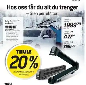 Thansen 20% PÅ SNOWPACK SKISTATIV FRA THULE tilbud
