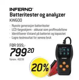 Thansen Batteritester og analyzer tilbud