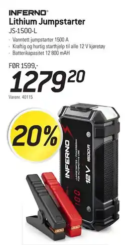 Thansen Lithium Jumpstarter tilbud