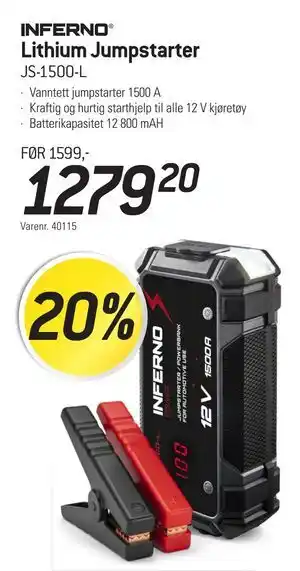 Thansen Lithium Jumpstarter tilbud