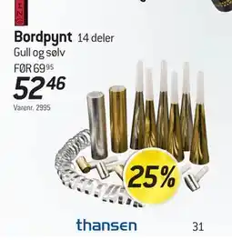 Thansen Bordpynt tilbud