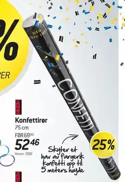 Thansen Konfettirør tilbud