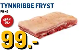 Price Lagerbutikk Tynnribbe fryst tilbud