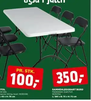 SAMMENLEGGBART BORD