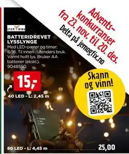 jem & fix BATTERIDREVET LYSSLYNGE tilbud