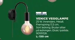 jem & fix VENICE VEGGLAMPE tilbud