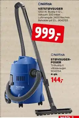 jem & fix VÅTSTØVSUGER tilbud