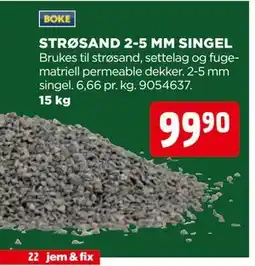 jem & fix STRØSAND 2-5 MM SINGEL tilbud