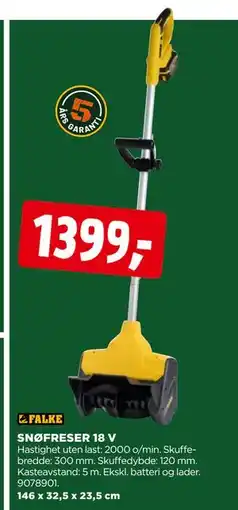 jem & fix SNØFRESER 18 V tilbud
