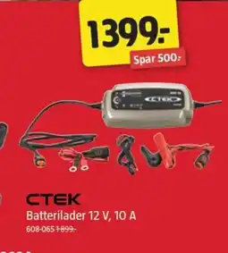 Jula Ctek batterilader 12 v, 10 a 608-065 tilbud