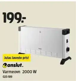 Jula Anslut.. varmeovn 2000 w 025-189 tilbud