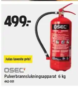 Jula Osec pulverbrannslukningsapparat tilbud