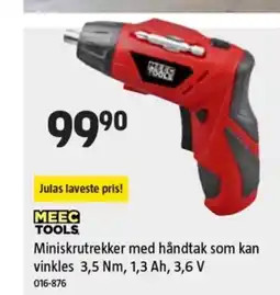 Jula Meec tools miniskrutrekker med håndtak som kan vinkles 3,5 nm, 1,3 ah, 3,6 v tilbud