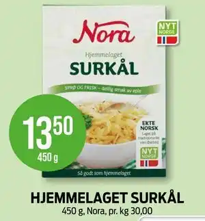 HJEMMELAGET SURKÅL