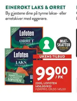 Jacobs EINERØKT LAKS & ØRRET tilbud