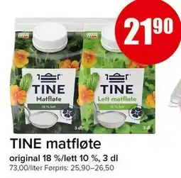 Spar TINE matfløte tilbud