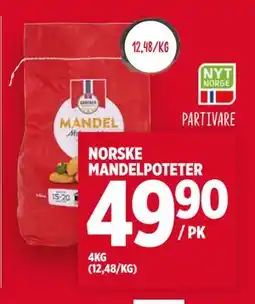 Meny NORSKE MANDELPOTETER tilbud