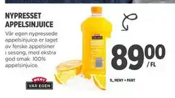 Meny NYPRESSET APPELSINJUICE tilbud