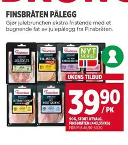 Meny FINSBRÅTEN PÅLEGG tilbud