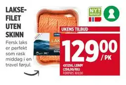 Meny LAKSEFILET UTEN SKINN tilbud