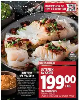 Meny LUTEFISK AV SKREI tilbud