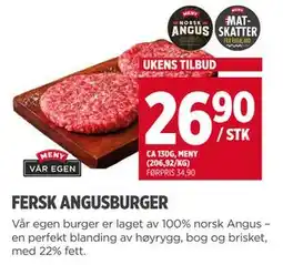 Meny FERSK ANGUSBURGER tilbud