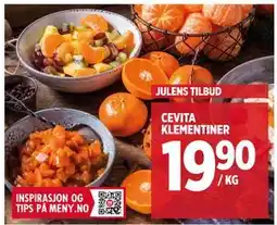 Meny CEVITA KLEMENTINER tilbud