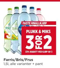 Meny Farris/Bris/Frus tilbud