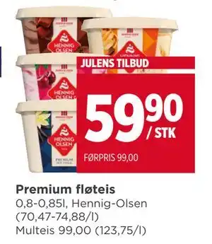 Meny Premium fløteis tilbud