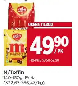 Meny M/Toffin tilbud