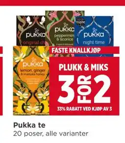 Meny Pukka te tilbud