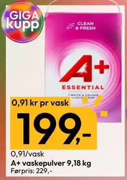Gigaboks A+ vaskepulver 9,18 kg tilbud