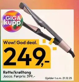 Gigaboks Rette/krølltang tilbud