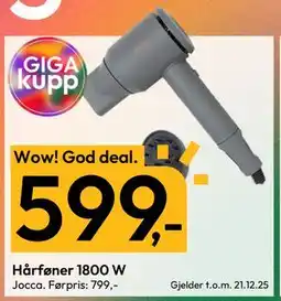 Gigaboks Hårføner 1800 W tilbud