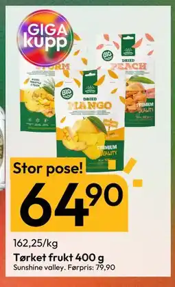Gigaboks Tørket frukt 400 g tilbud