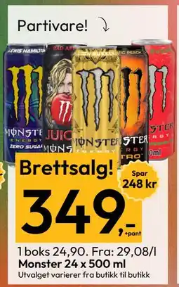Gigaboks Monster 24 x 500 ml tilbud