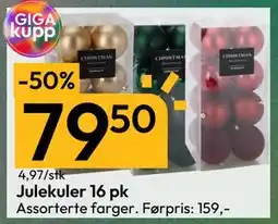 Gigaboks Julekuler 16 pk tilbud