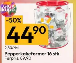 Gigaboks Pepperkakeformer 16 stk tilbud