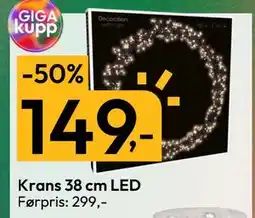 Gigaboks Krans 38 cm LED tilbud