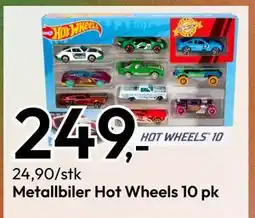 Gigaboks Metallbiler Hot Wheels 10 pk tilbud