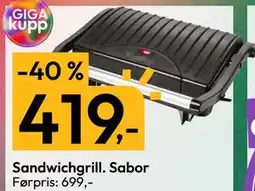 Gigaboks Sandwichgrill. Sabor tilbud
