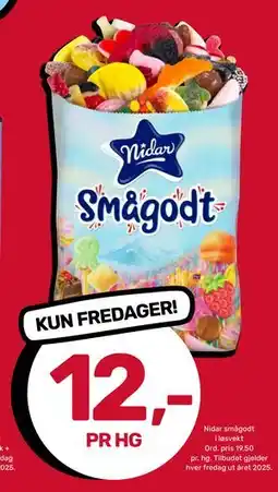 Matkroken Nidar smågodt i løsvekt tilbud