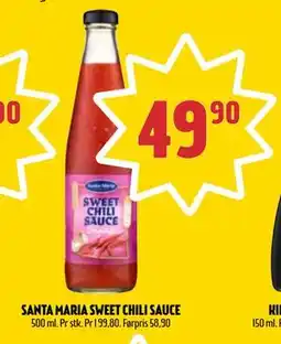 Coop Prix SANTA MARIA SWEET CHILI SAUCE tilbud