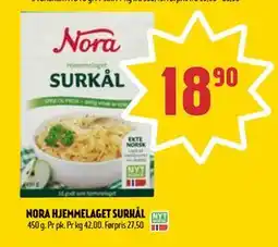 Coop Prix NORA HJEMMELAGET SURKÅL tilbud